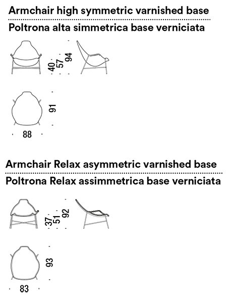 armchair tia maria moroso dimensions