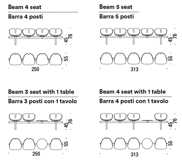 Fjord Moroso Bench dimensions