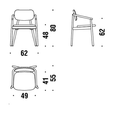 Klara Moroso Armchair dimensions