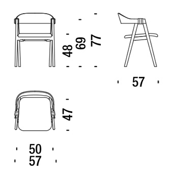 misure sedie moroso mathilda