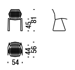misure sedia moroso tropicalia