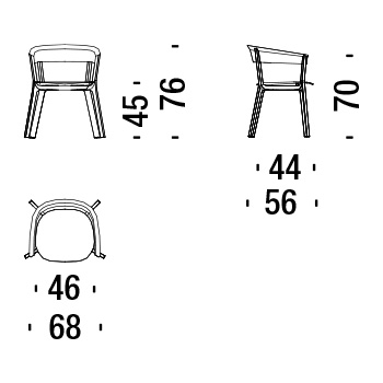 misure sedia moroso wood bikini