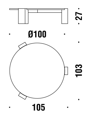 misure tavolino moroso gogan rotondo