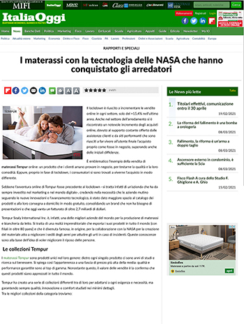 italiaoggi about arredare moderno