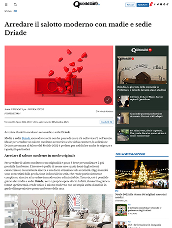 quotidiano di puglia about arredare moderno