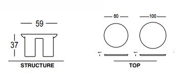 Atene Table Plust dimensions and sizes