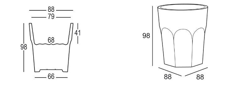 Cubalibre Vase Plust dimensions and sizes