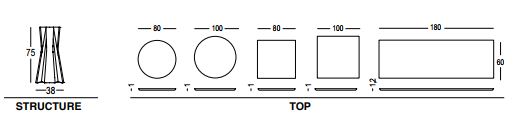 Frozen Dining Table Plust Lightable dimensions and sizes