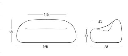 Gumball Sofa Plust dimensions and sizes