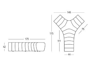 Jetlag Bench Plust Lightable dimensions and sizes