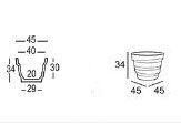 Rebelot Vase Plust 45 dimensions and sizes