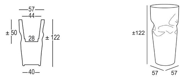 Saving / Space / Vase Plust dimensions and sizes
