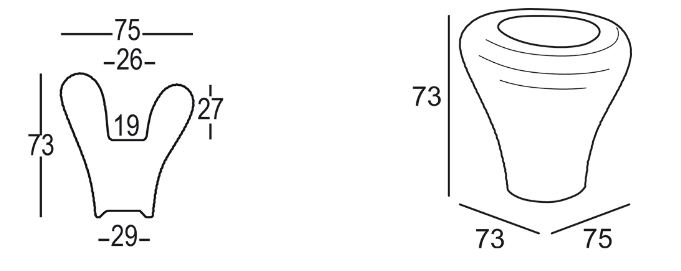 Tambo Vase Plust dimensions and sizes