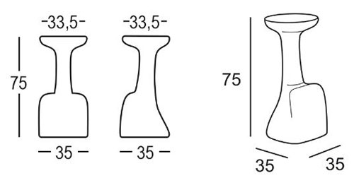 Armillaria Stool Plust dimensions and sizes