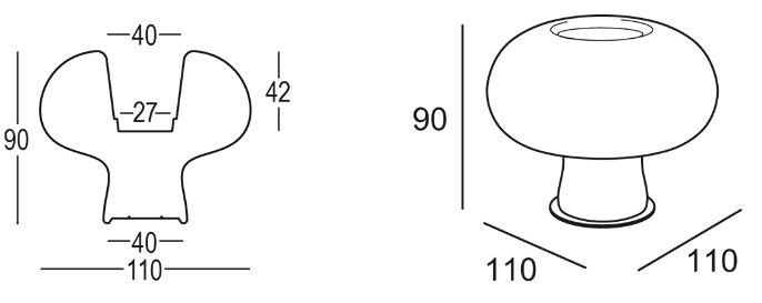Boyo Vase Plust dimensions and sizes