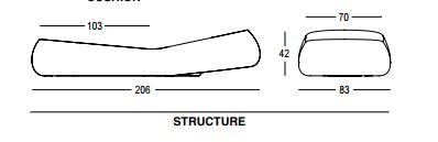 Gumball Sunlounge Sun lounger Plust dimensions and sizes