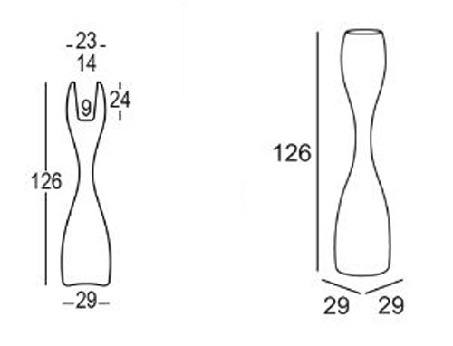 Moai Vase Plust h 126 dimensions and sizes