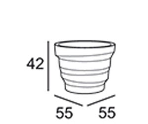 Vaso Rebelot Plust 55 dimensions and sizes