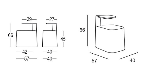 Sat Stool Plust dimensions and sizes