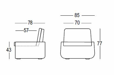 Bold Armchair Plust dimensions and sizes