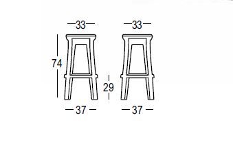 Frozen Square Stool Plust dimensions and sizes