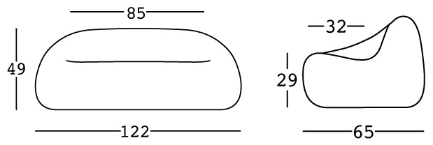 Gumball Sofa Junior Plust dimensions and sizes