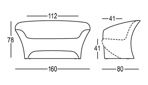 Ohla Sofa Plust Lightable dimensions and sizes