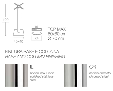 Tiffany Bar Table Scab H.75 round column