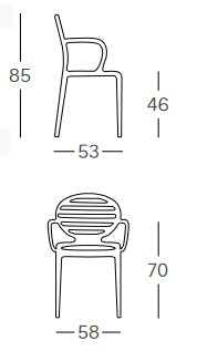 sedia-cokka-con-braccioli-scab-misure