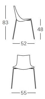 sedia-zebra-bicolore-scab-dimensioni