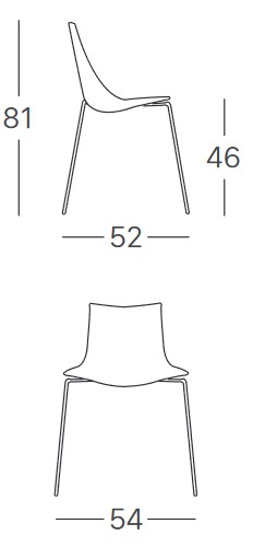 Zebra Pop chair with satin brass