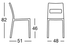 Dimensions Scab Design Chair Sai