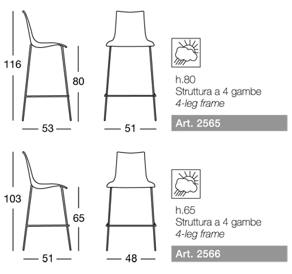 Measurements Scab Design Zebra Technopolymer Stool with Painted Frame