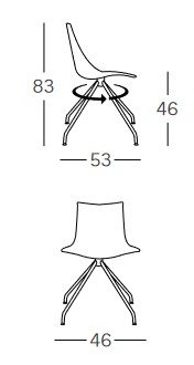 sedia-zebra-bicolore-con-trespolo-scab-dimensioni