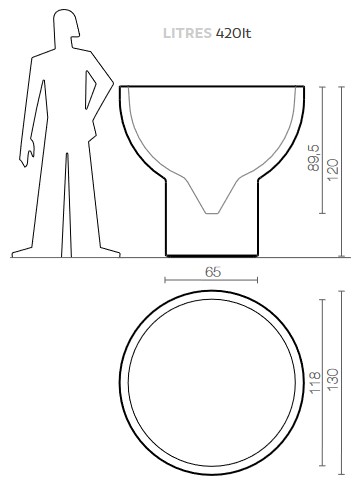 Vase-Primavera-Serralunga-größe