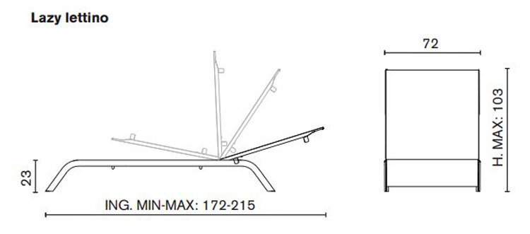Lazy lounger Serralunga sizes