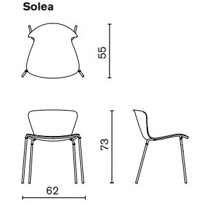 chair Solea Serralunga dimensions