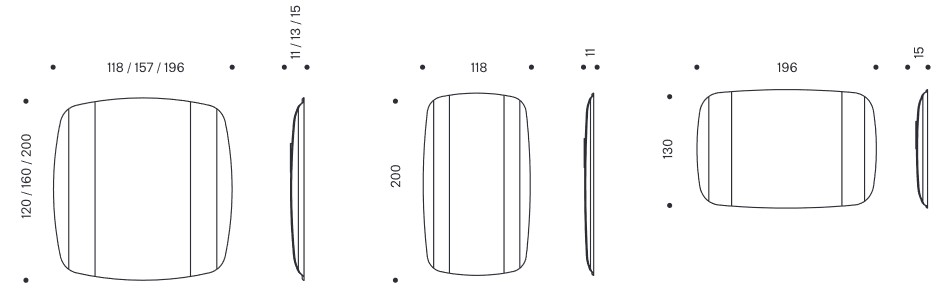 Beryl Tonelli Design Mirror sizes