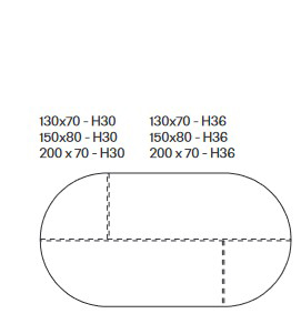 Sestante Tonelli Design Ovalada coffee table sizes