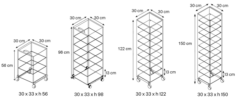 Dappertutto multipurpose cabinet Tonelli Design sizes