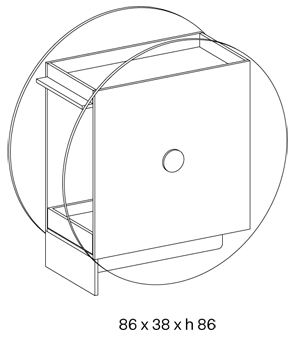 Kart Bar Furniture Tonelli Design with wheels