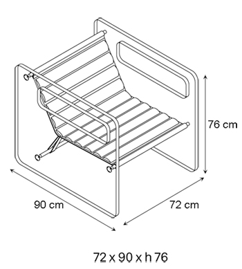 Naked Armchair Tonelli Design sizes