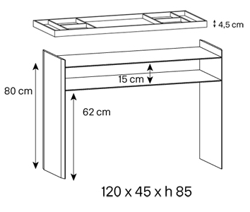 Console Quiller dimensions