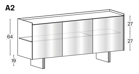 Dimensions Aterea Sideboard Tonelli Design