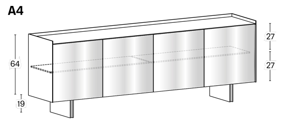 Dimensions Aterea Sideboard Tonelli Design