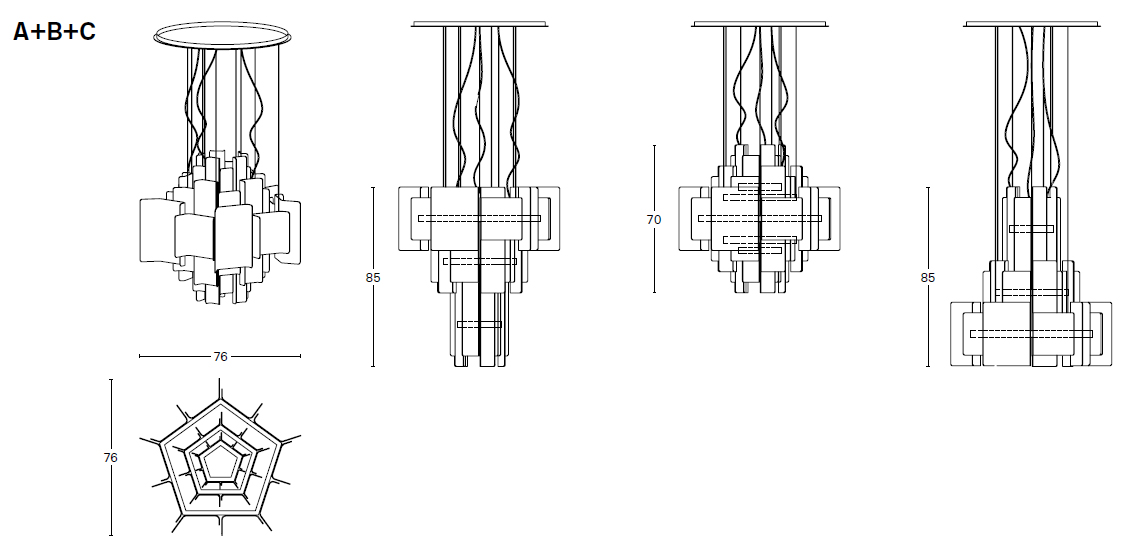 Cathedral A+B+C dimensions