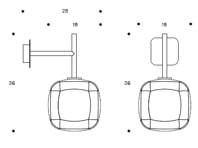 Applique Hyperion Tonelli Design dimensions