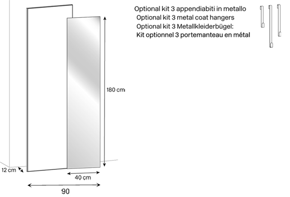 Welcome Wall Mirror Tonelli Design sizes