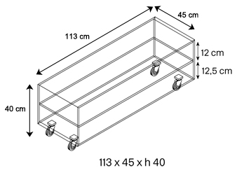 Comò Basso e Comò Alto Tonelli Design sizes