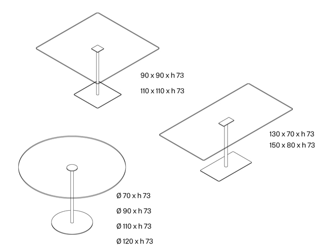 Tavolo Farniente alto dimensioni